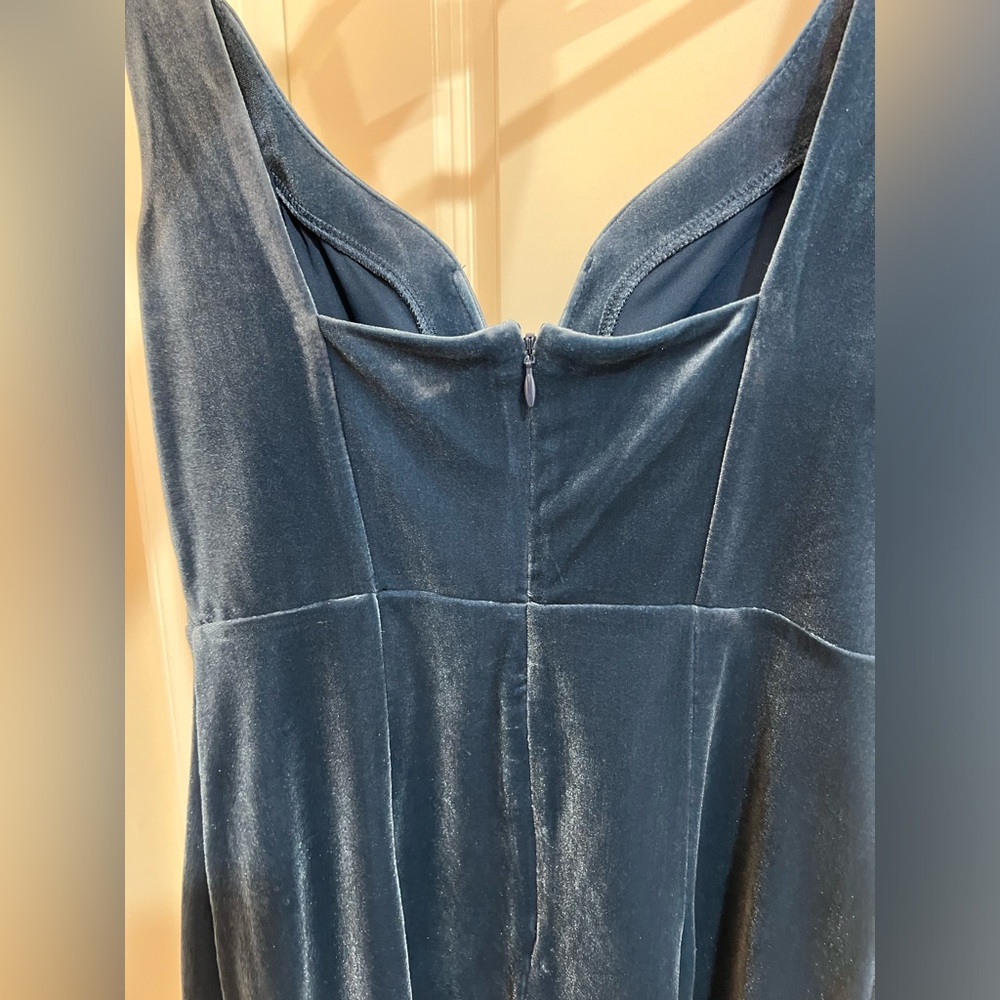 Express Velvet Blue Mini Dress - Picture 5 of 12